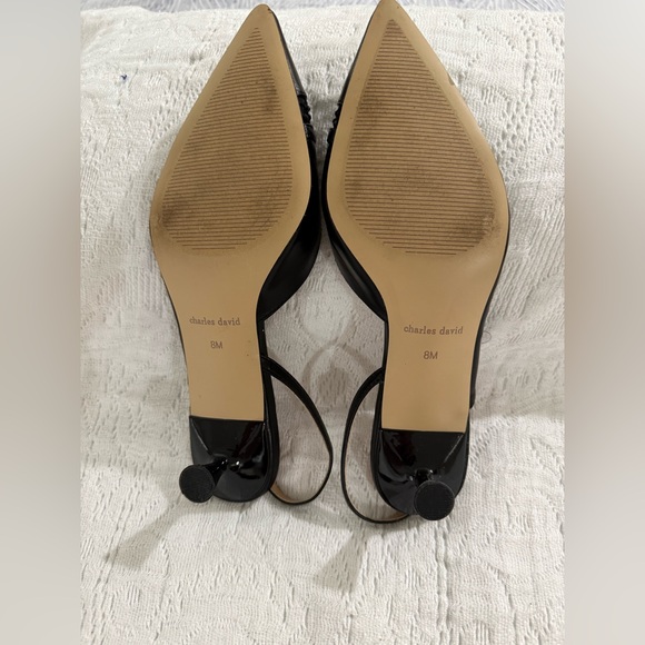 Charles David Black Slingback Heels - Picture 3 of 4